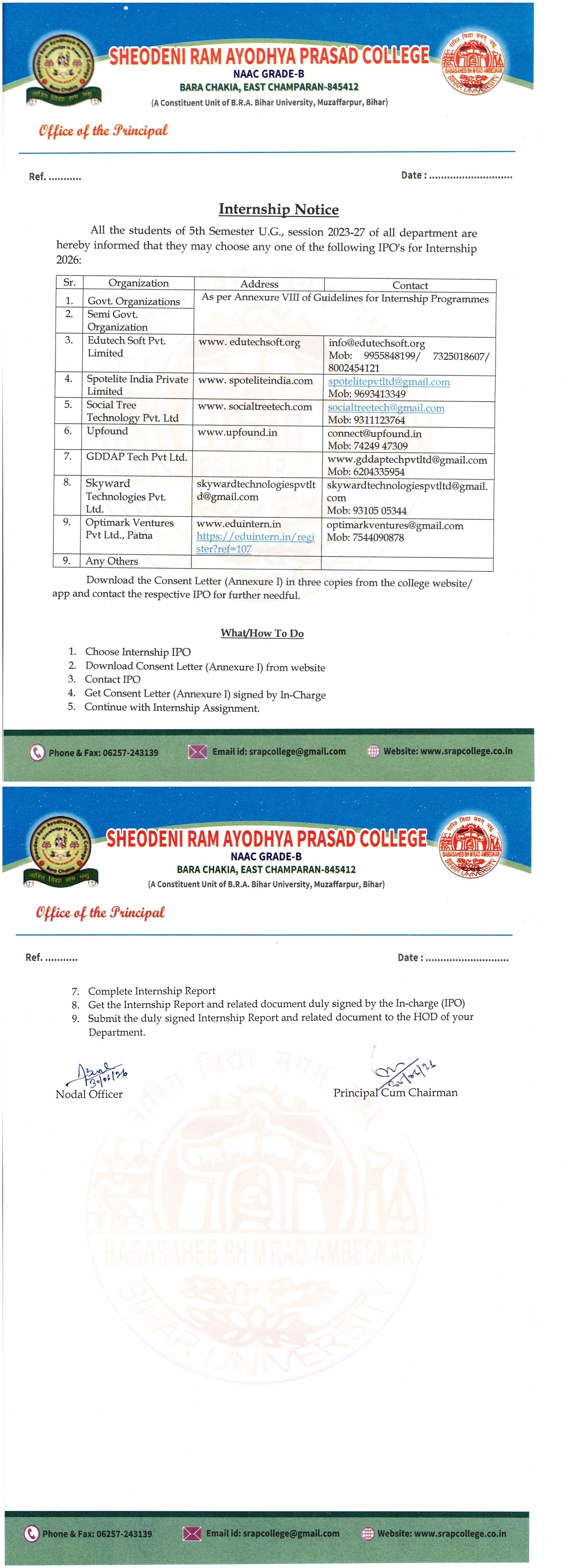 Internship Guidelines